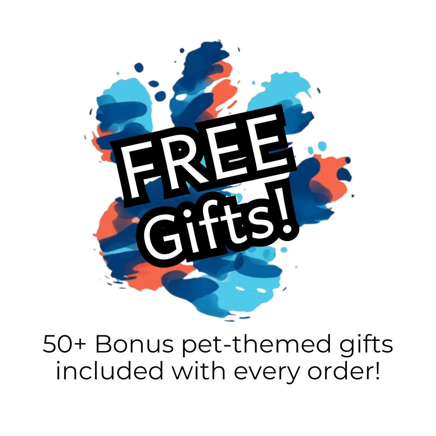 free gift bundle of over 50 pet themed digital downloads valued over $30 with purchase