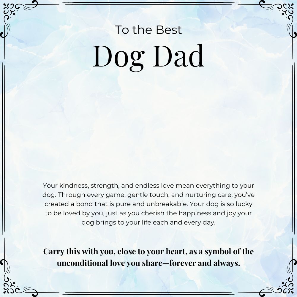 best dog dad gift card for pet paw print keychain