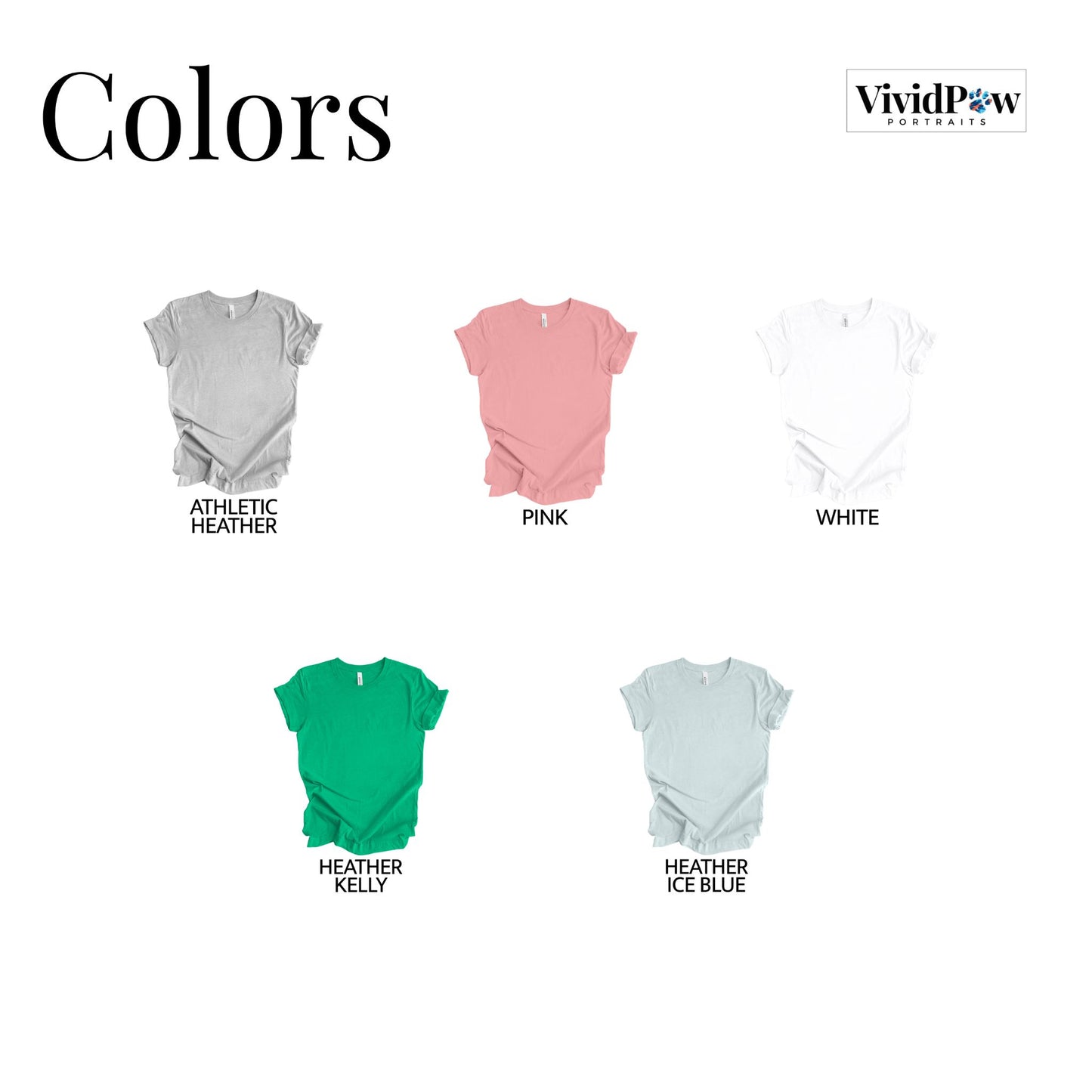 color choices for pop out comic inpspired custom pet photo and personalized name t-shirt