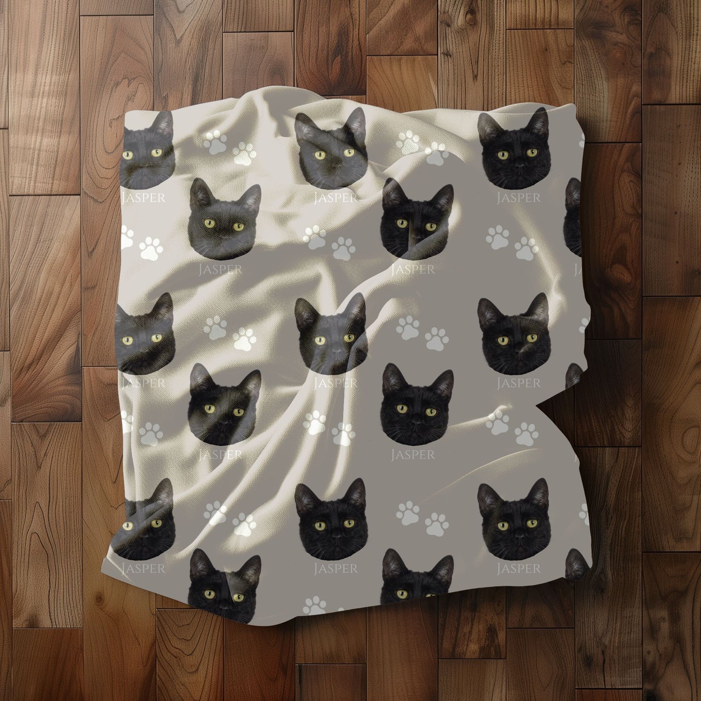 Purr-sonalized Cat Photo Blanket