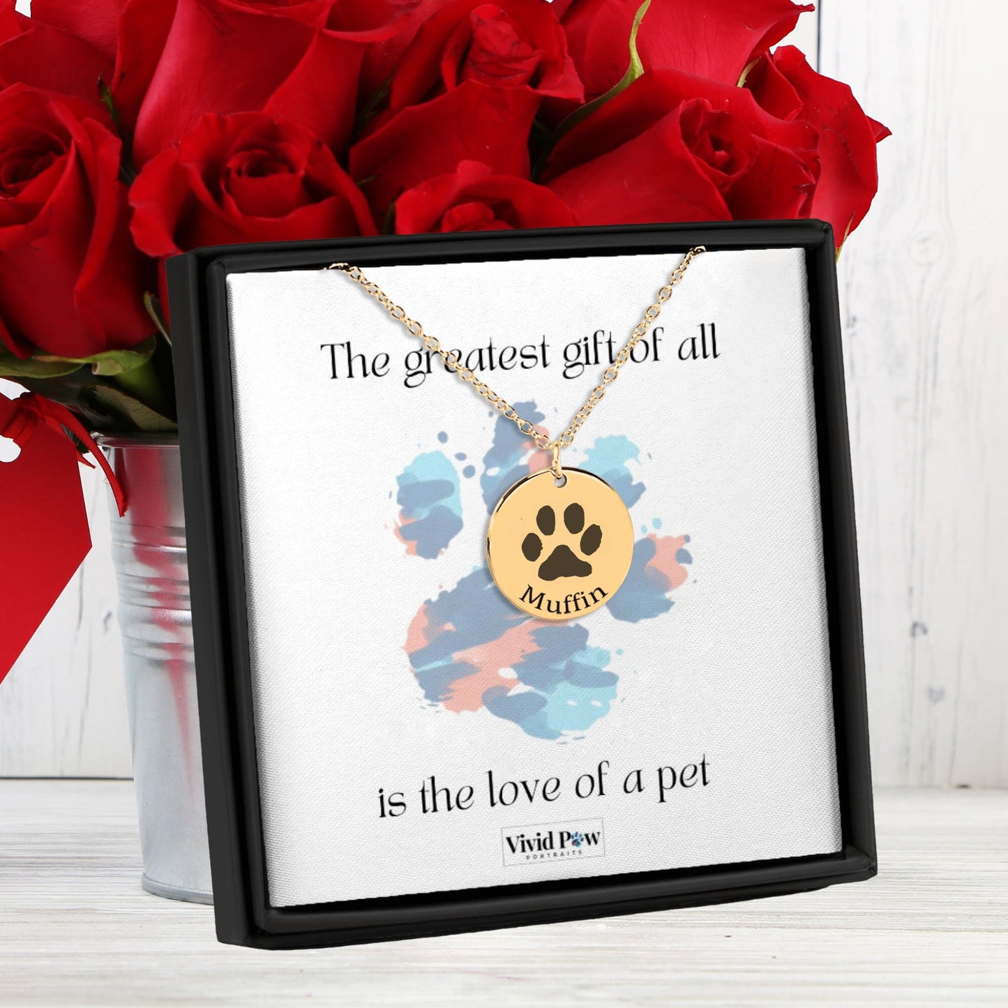 Custom Paw Print Necklace