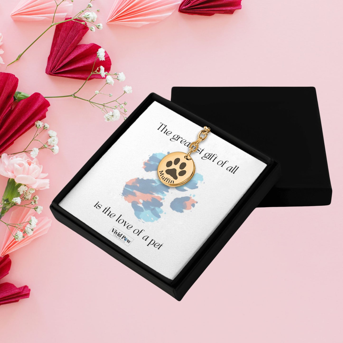 Custom Paw Print Keychain