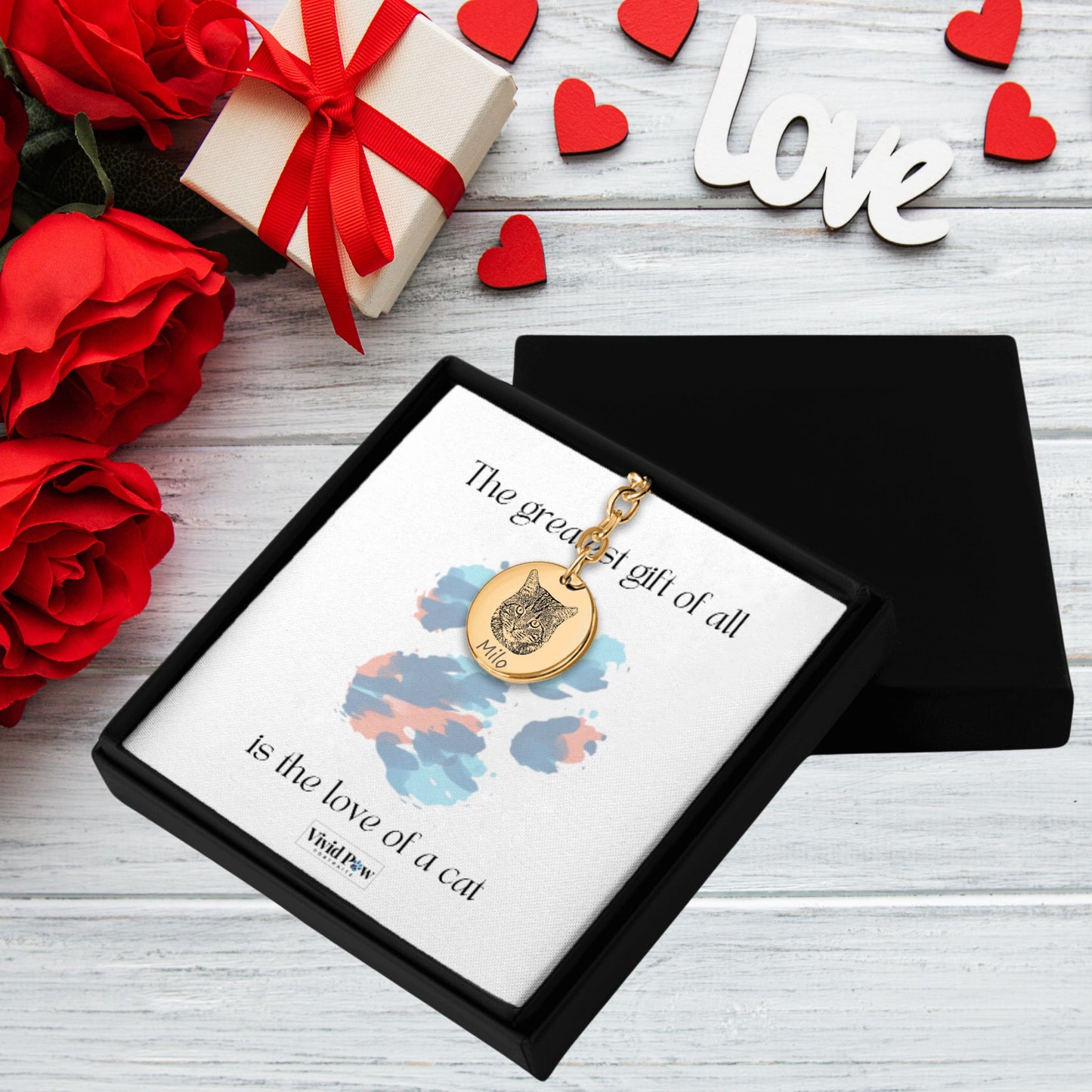 Custom Cat Photo Keychain