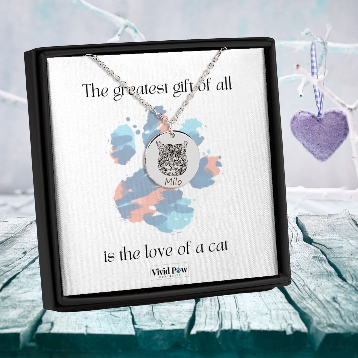 Custom Cat Photo Necklace