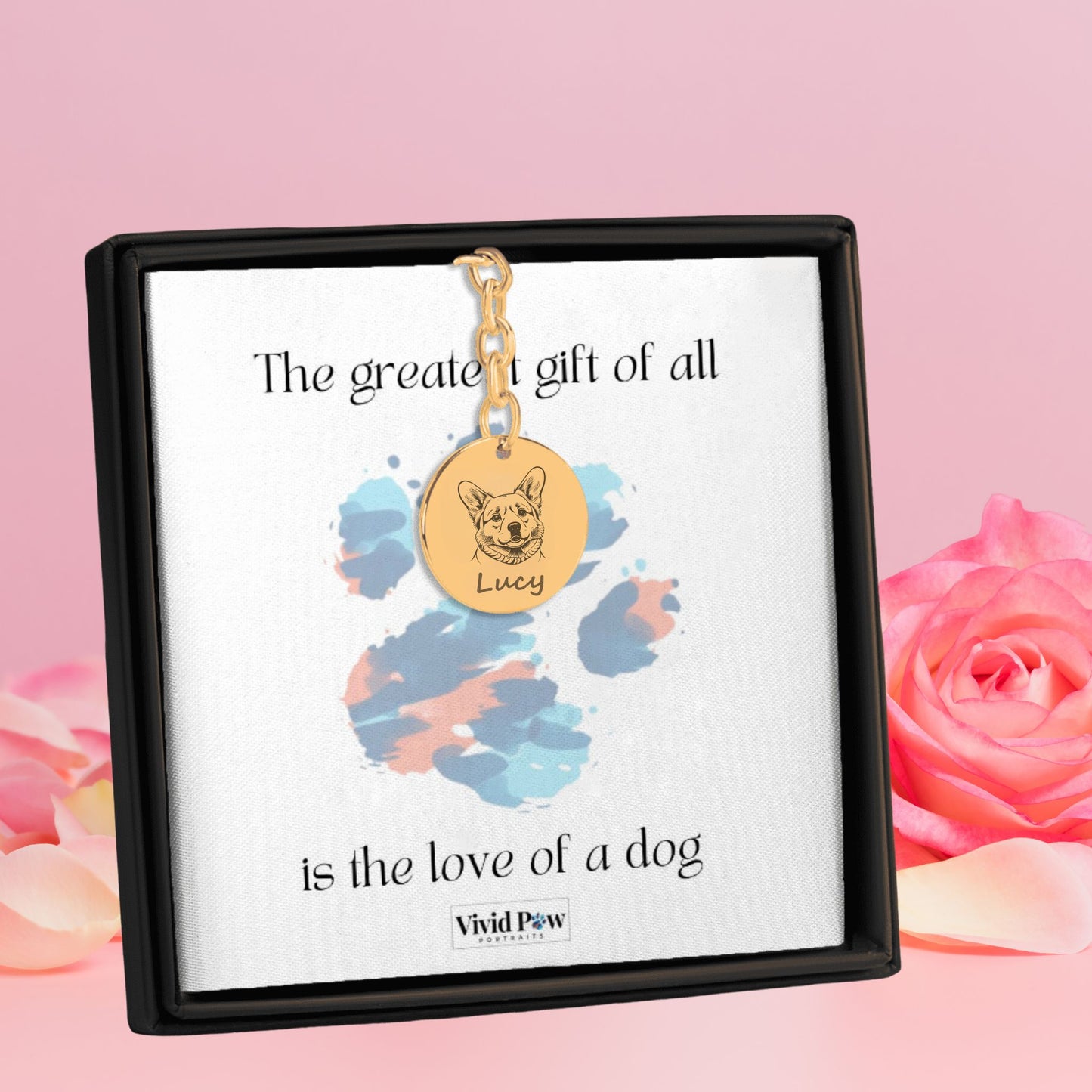 Custom Dog Photo Keychain