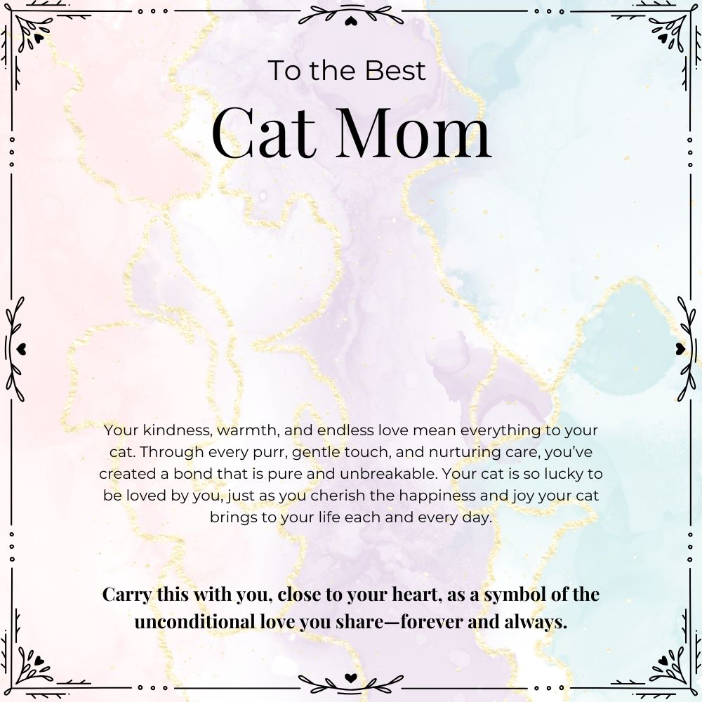 best cat mom gift card for pet paw print keychain