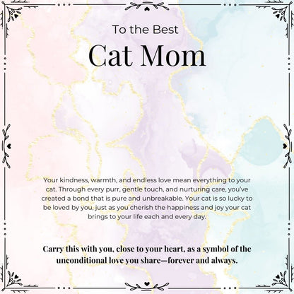 best cat mom gift card for pet paw print keychain