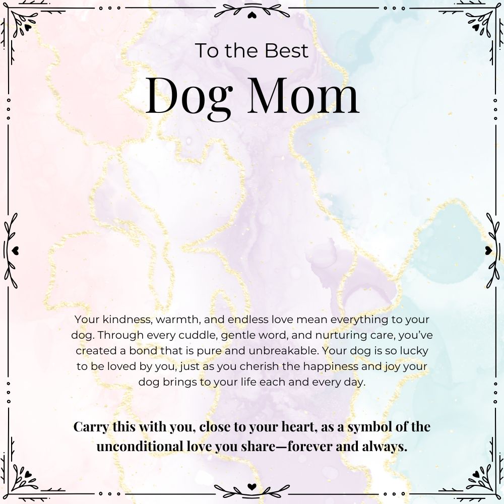 best dog mom gift card for pet paw print keychain