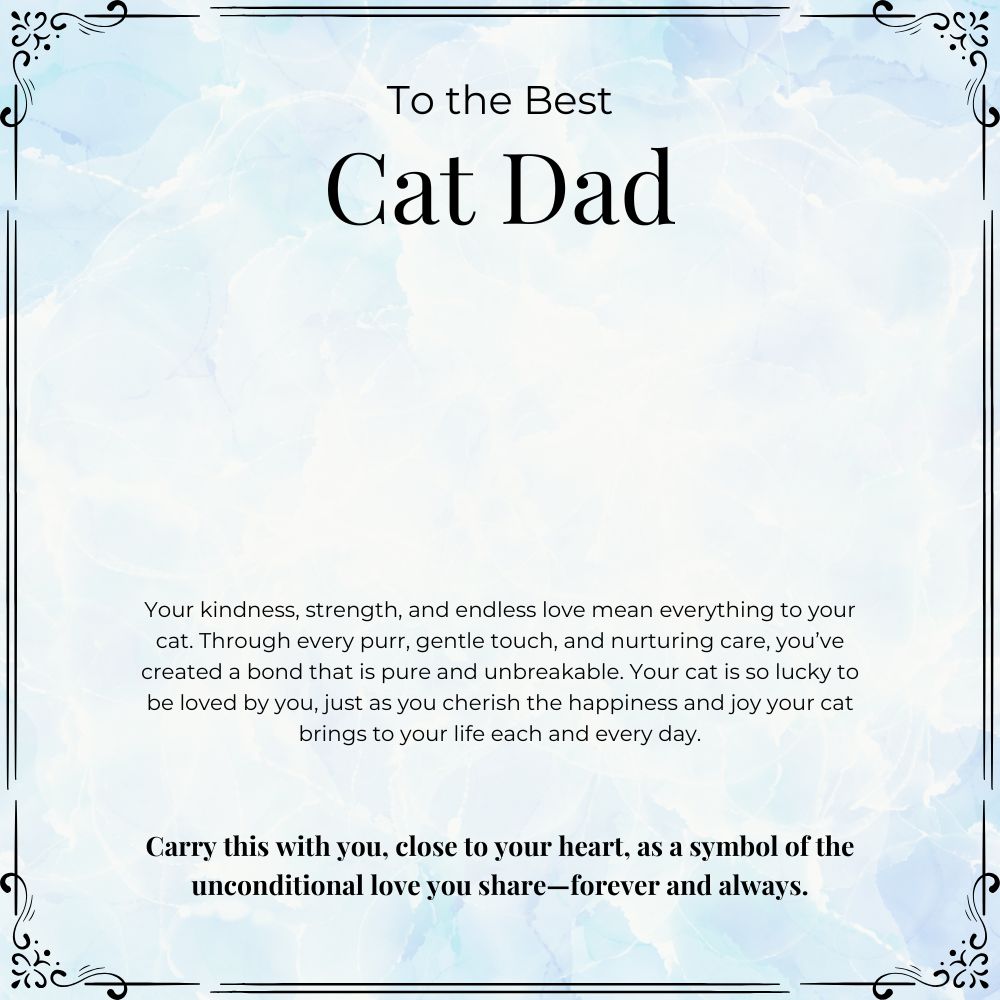 best cat dad gift card for pet paw print keychain